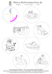 Kostenlose Buttonvorlage zum Drucken & Malen 56mm | GRATIS